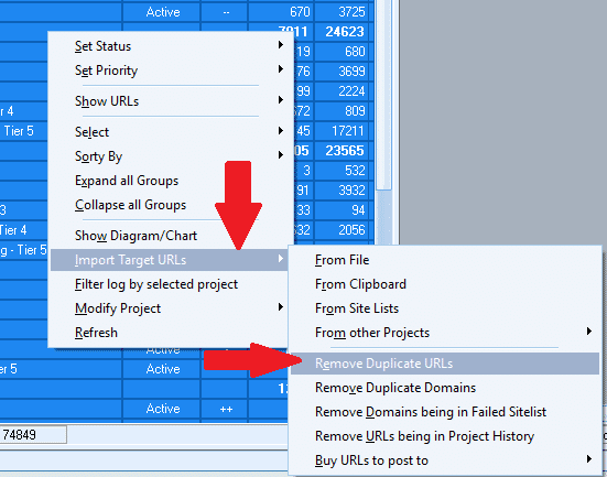 Remove Duplicate target URLs