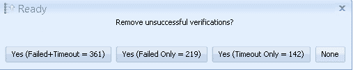 Remove Unsuccesfull Verifications