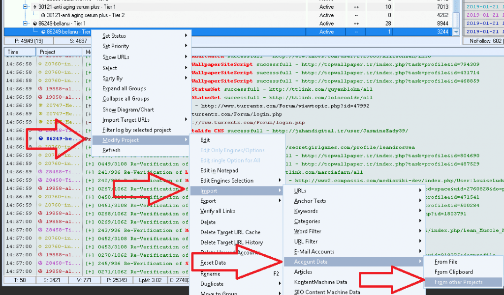How to reuse GSA Search Engine Ranker Accounts - Step 1