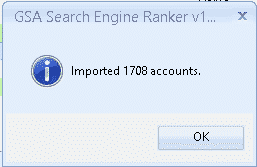 How to reuse GSA Search Engine Ranker Accounts - Step 4