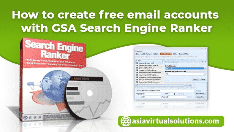 reate free email accounts with GSA Search Engine Ranker