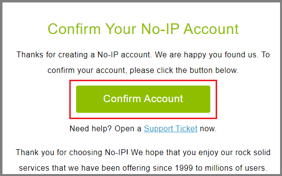 Confirm Your NOIP Account
