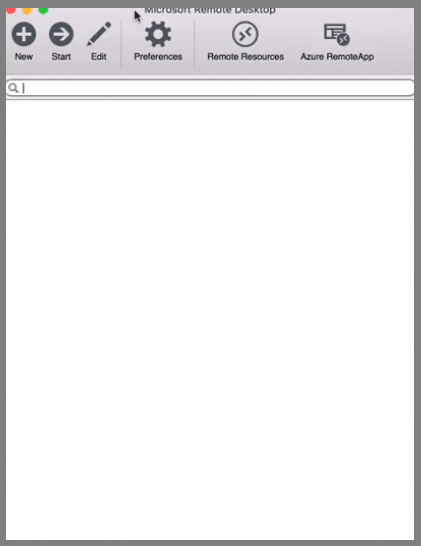Microsoft remote desktop application - MAC
