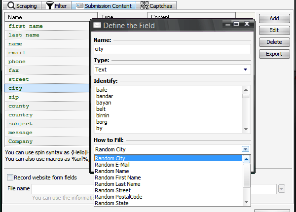 GSA Website Contact - Custom input