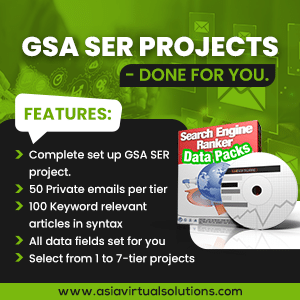 GSA SER projects done for you.