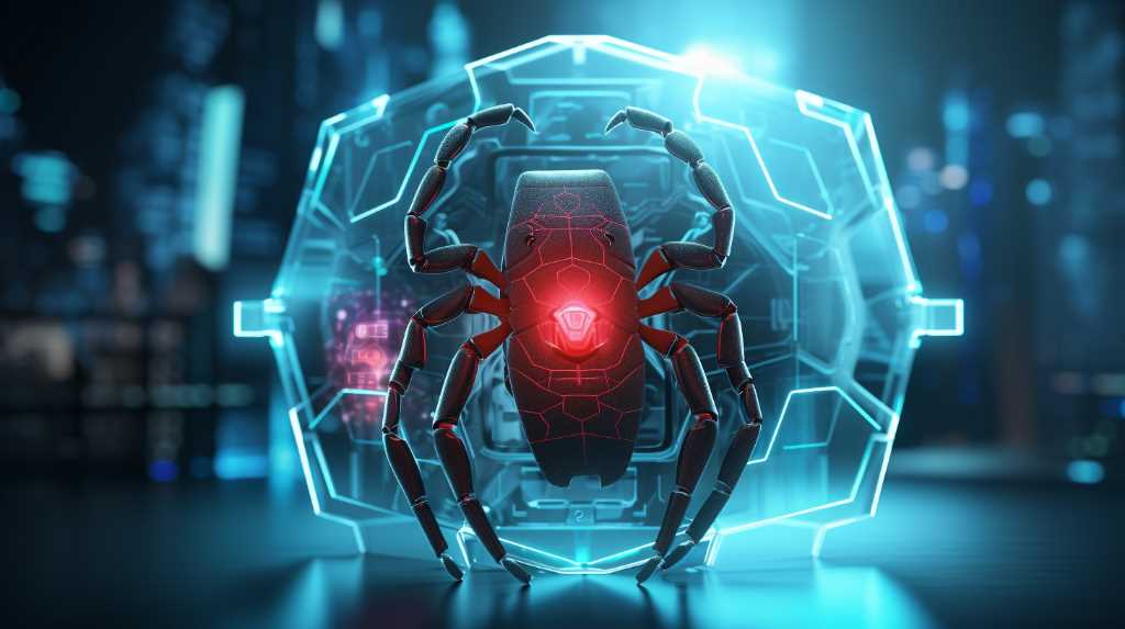 How to protect your website from getting scraped by AI tools 5 A futuristic image of a spider protecting a website against being scraped.