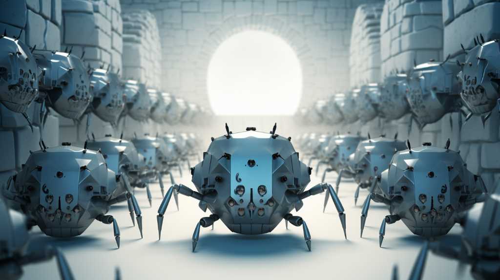 A group of robots are standing in a room, assigned to protect it.