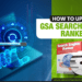 คู่มือวิธีการอัปเดตซอฟต์แวร์ GSA Search Engine Ranker พร้อมภาพกราฟิกแสดงมือดิจิทัลที่กำลังดำเนินการอัปเดต.