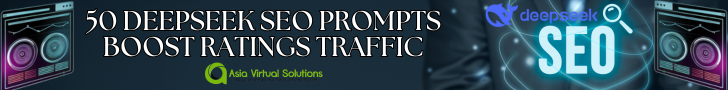 50 Deepseek SEO Prompts to Boost Rankings & Traffic 8 Banner with text: "50 Deepseek SEO Prompts Boost Ratings Traffic" featuring graphics of digital screens and logos for Deepseek, Deepseek Prompts, and Idea World Solutions.