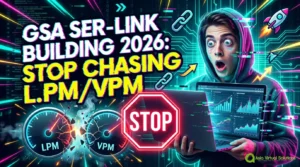Isang lalaking may hawak na laptop, handang harapin ang mga estratehiya ng GSA SER link building 2026 para sa advanced na tagumpay sa SEO.