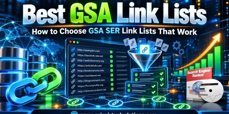 Best GSA link lists: how to choose GSA SER link lists that work