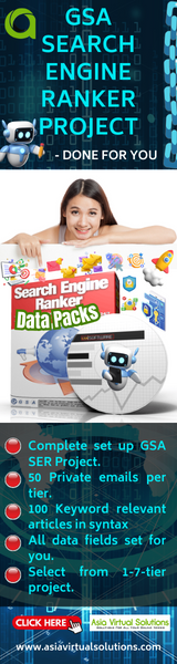 A flyer promoting the use of GSA Search Engine Ranker for SEO projects.